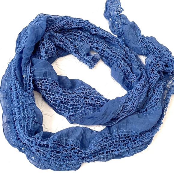 Silk Knit Sequins Scarf - Picture 1 of 4